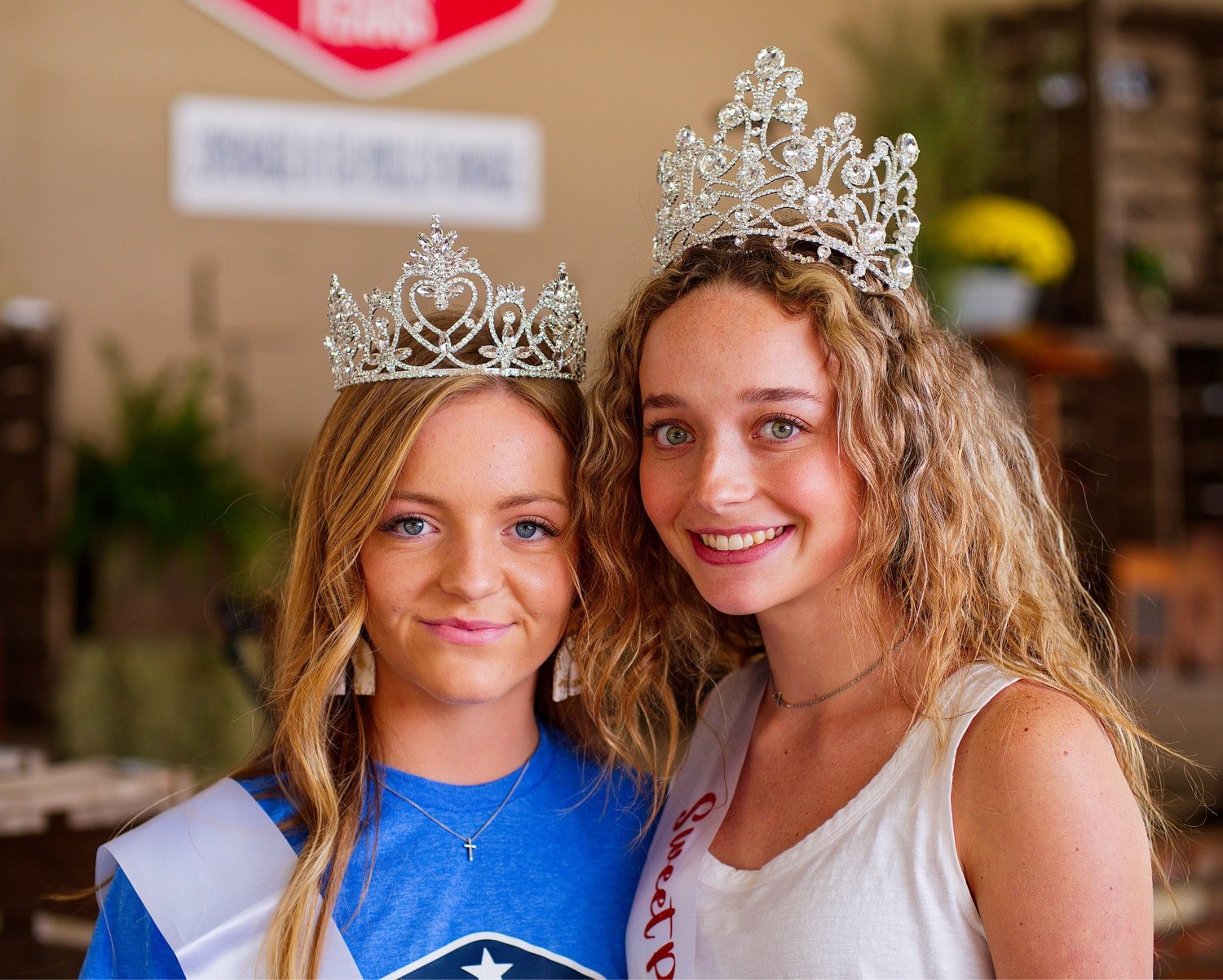 Cacie Lennon, left, was crowned 2022 Golden Sweet Potato Queen by her predecessor, Jade Kruse. [see more sweet moments]